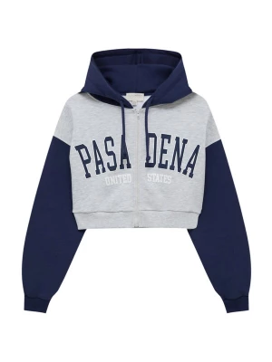 Foto van product Pull&Bear Sweatvest marine / grijs gemêleerd / wit