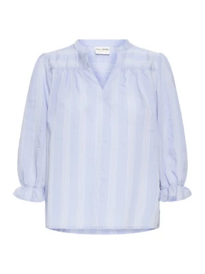 Foto van product Pulz Blouse 'PZCHEILA' hemelsblauw / wit