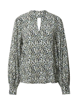 Foto van product PULZ Jeans Blouse 'CAROK' navy / kaki / zwart / wit