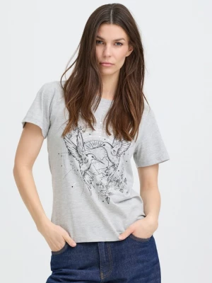 Foto van product Pulz Shirt 'PZAdabelle' grijs gemêleerd / zwart
