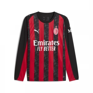 Foto van product PUMA AC Milan 25 / 26 thuisshirt met lange mouwen voor Heren, Zwart / Rood