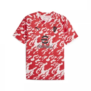 Foto van product PUMA AC Milan Pre-match shirt voor Heren, Rood / Wit