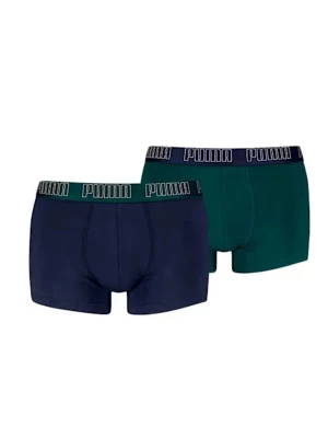 Foto van product PUMA Boxershorts 'Bipack boxers puma marino / verde mid trunk' blauw