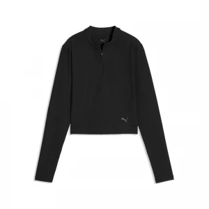 Foto van product PUMA CLOUDSPUN top met kwartrits met lange mouwen voor Dames, Zwart