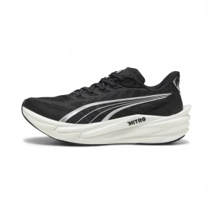 Foto van product PUMA Deviate NITROâ¢ 4 hardloopschoenen voor Dames, Zwart / Wit / Zilver
