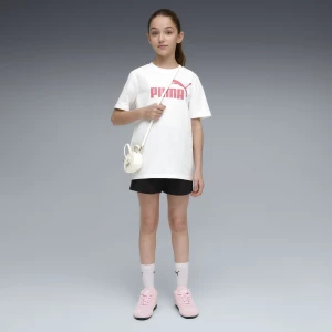 Foto van product PUMA Essentials No.1-logo set met T-shirt en short voor Dames, Roze / Wit