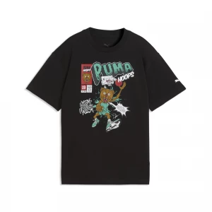 Foto van product PUMA Flagrant Foul relaxed T-shirt met basketballer voor Heren, Zwart