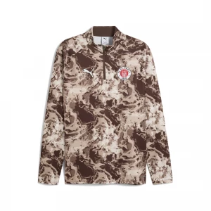 Foto van product PUMA Girona FC pre-match shirt met kwartrits voor Heren, Wit / Bruin
