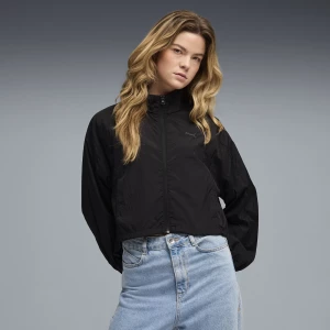 Foto van product PUMA HER relaxed geweven jack met volledige rits voor Dames, Zwart