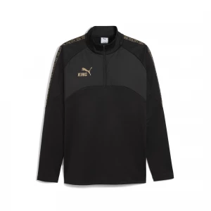 Foto van product PUMA KING Football wintertrainingstop met kwartrits voor Heren, Zwart / Goud