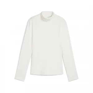 Foto van product PUMA Lucy golftop met lange mouw en opstaande kraag voor Dames, Wit