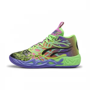Foto van product PUMA MB.04 Be You uniseks basketbalschoenen, Groen / Zwart