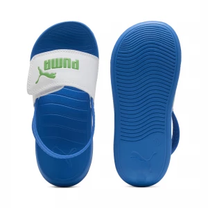 Foto van product PUMA Popcat 20 Backstrap badslippers kinderen, Blauw / Groen / Wit