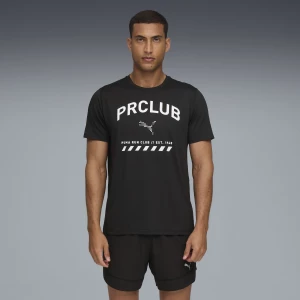 Foto van product PUMA RUN CLUB Graphic Mesh T-shirt voor Heren, Zwart