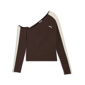 Foto van product PUMA Shirt 'T7' chocoladebruin / wit