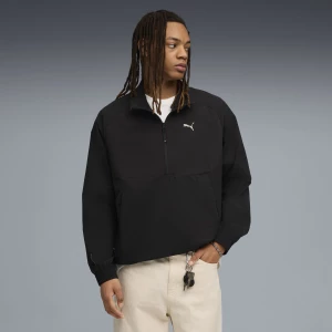 Foto van product PUMATECH Relaxed sweatshirt met ronde hals en halve rits voor Heren, Zwart