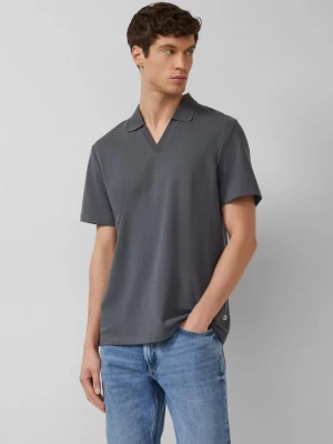Foto van product Puur katoenen polo met textuur s.Oliver grijs