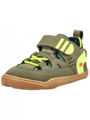 Foto van product Qnuffs Sandalen 'Lerche' olijfgroen / smaragd / neongroen