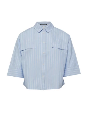 Foto van product QS Blouse lichtblauw / wit