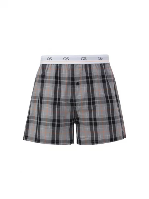 Foto van product QS Boxershorts grijs / oranje / zwart / wit