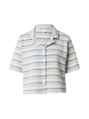 Foto van product QS Gebreid vest crème / azuur / lichtblauw / taupe