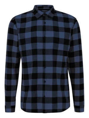 Foto van product QS Overhemd blauw / zwart