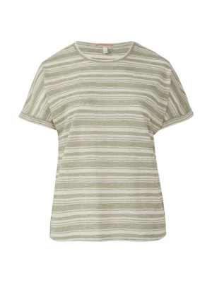 Foto van product QS Shirt beige / grasgroen