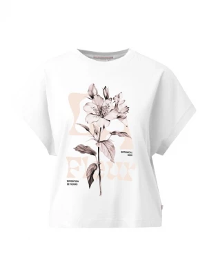 Foto van product QS Shirt beige / mauve / zwart / wit