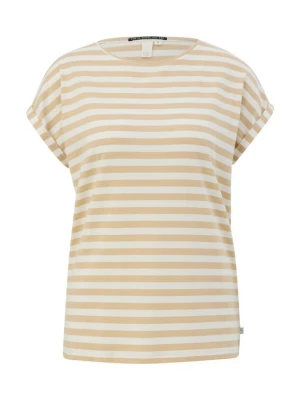 Foto van product QS Shirt camel / ivoor