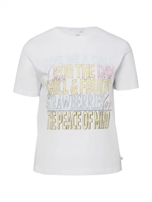 Foto van product QS Shirt lichtblauw / lichtgeel / rosa / wit