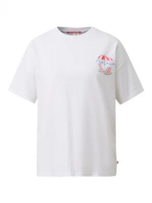Foto van product QS Shirt royal blue / koningsblauw / aardetinten / bloedrood / wit
