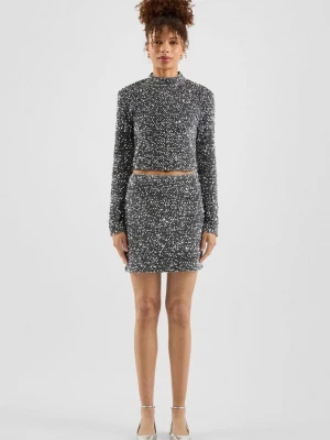 Foto van product QS x Vanessa Mai | Pailletten rok zilver