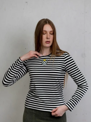 Foto van product RADADA Shirt 'Long Sleeve Top Striped Cat' zwart