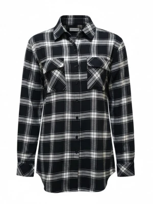 Foto van product Radwa Blouse 'Radwa Women’ Plaid Flannel' zwart