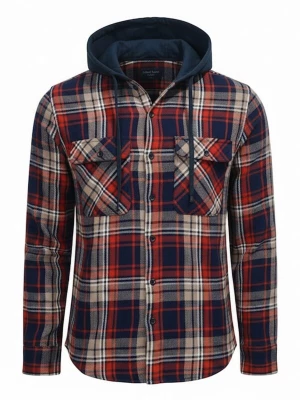 Foto van product Radwa Overhemd 'Mens flannel with hooddie' kersrood