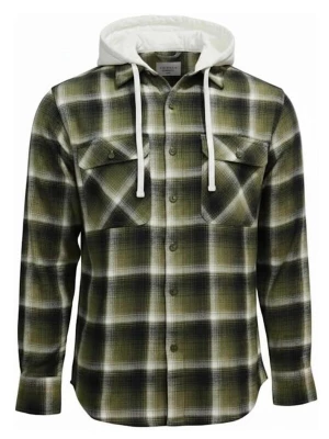Foto van product Radwa Overhemd 'Mens flannel with hooddie' olijfgroen