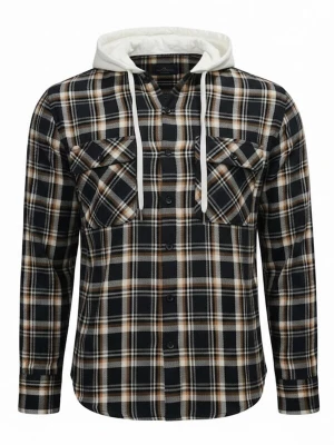 Foto van product Radwa Overhemd 'Mens flannel with hooddie' zwart