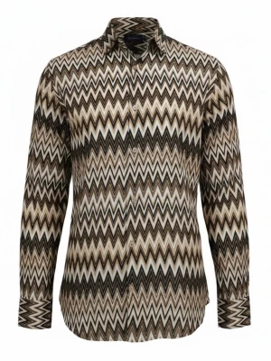 Foto van product Radwa Overhemd 'Men's Viscose multicolor pattern shirt' bruin