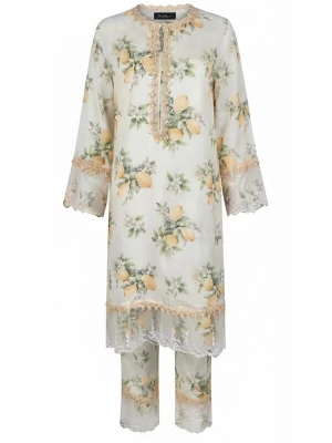 Foto van product Radwa Tuniek 'RADWA 2 PCs Women's Floral Co-ord Set' beige