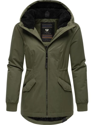 Foto van product Ragwear Functionele jas 'Dowey Warm Rain' olijfgroen / zwart