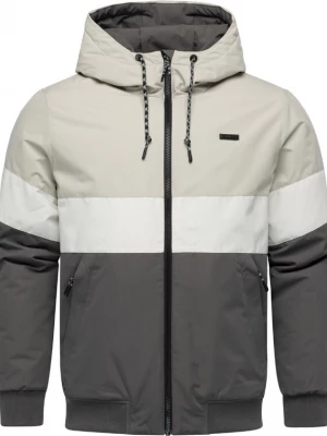 Foto van product Ragwear Winterjas 'Jinig' beige / donkergrijs / wit gemêleerd