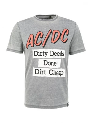 Foto van product Recovered Shirt 'ACDC Dirty Deeds Done Cheap' lichtgrijs