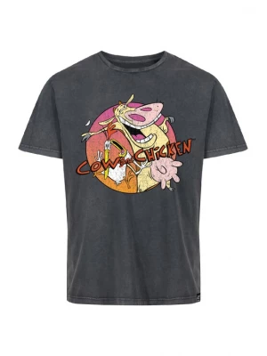 Foto van product Recovered Shirt 'Cow & Chicken' zwart