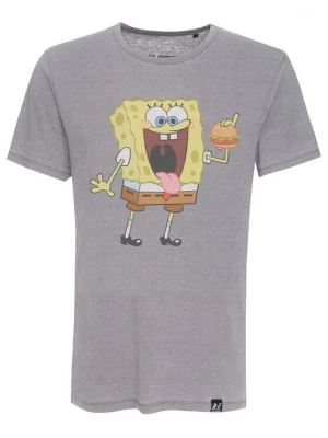 Foto van product Recovered Shirt 'SpongeBob Eating Burger Relaxed' grijs