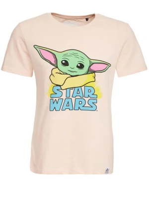 Foto van product Recovered Shirt 'Star Wars The Mandalorian Child' beige / blauw / geel / groen