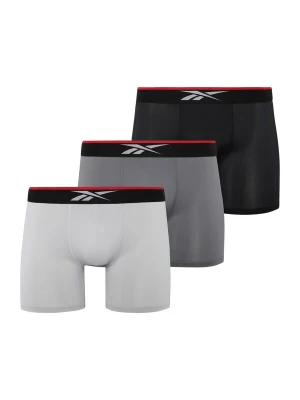 Foto van product Reebok Boxershorts 'GLYNN' grijs / lichtgrijs / rood / zwart