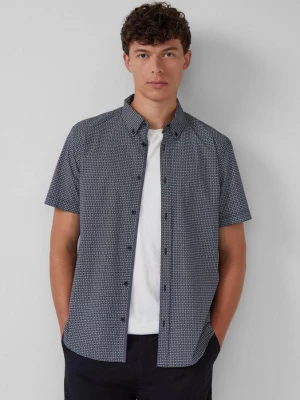 Foto van product Regular fit: gedessineerd katoenen overhemd met korte mouwen en button-down kraag s.Oliver