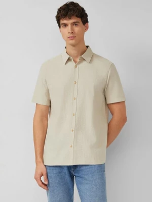 Foto van product Regular fit: Gestructureerd shirt met korte mouwen van katoen s.Oliver beżowy