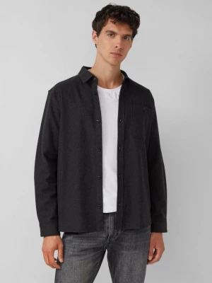 Foto van product Regular fit: katoenen overhemd in een wol gemêleerde look s.Oliver grijs