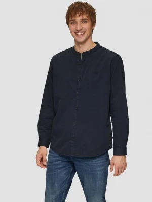 Foto van product Regular fit: kleding gewassen overhemd met borduursel QS blauw